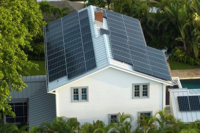 Residential Solar Panel System on Roof